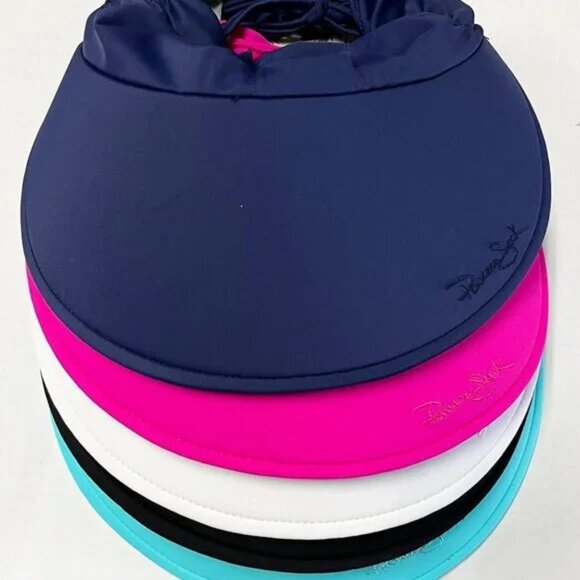 Panama Jack Women's Visor, Packable, Adj Tie, Floatable, 4" Wide, Color Fushia - Picture 2 of 7